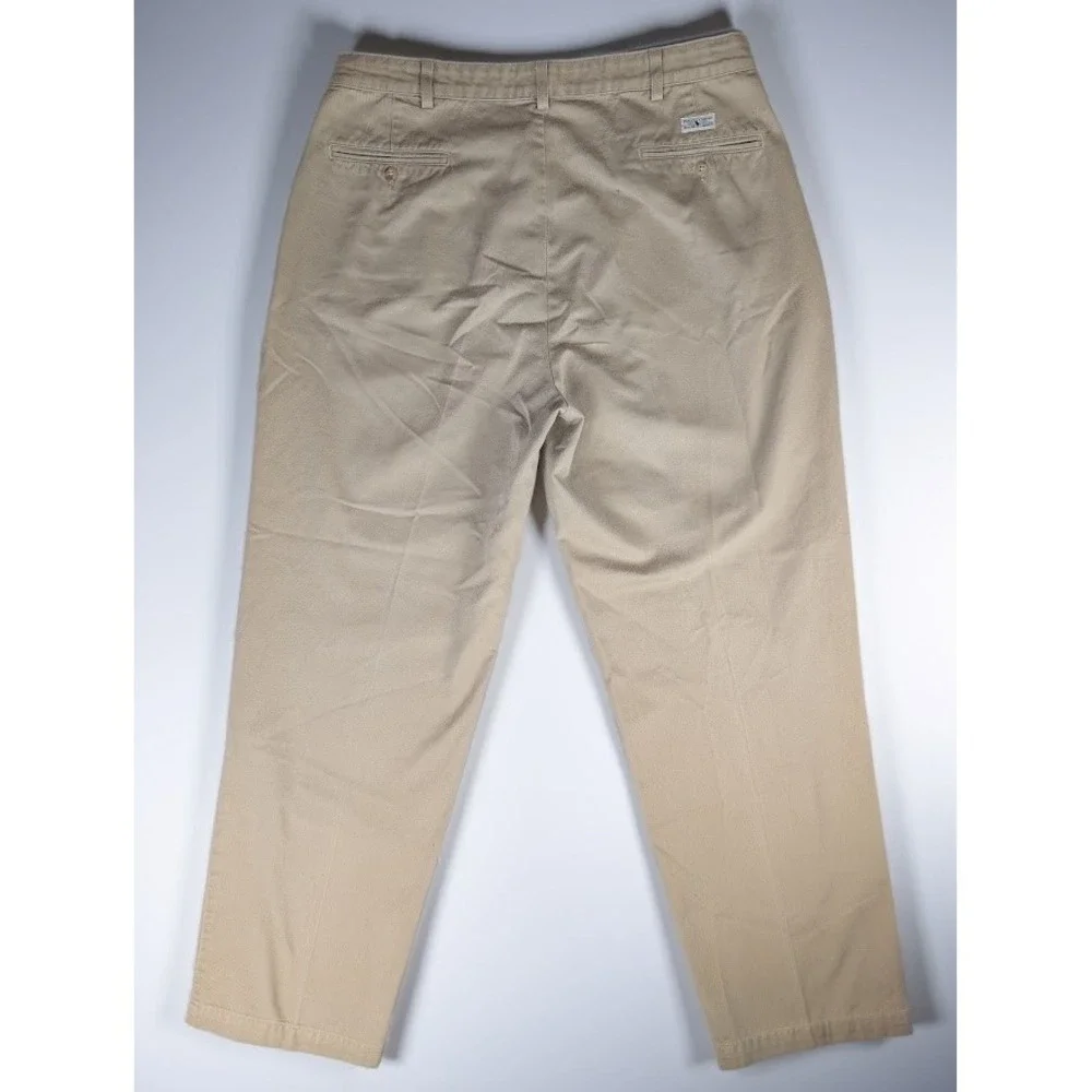 Polo Ralph Lauren Chino Pants Men's 38x32 Khaki Tan Pleated Trousers